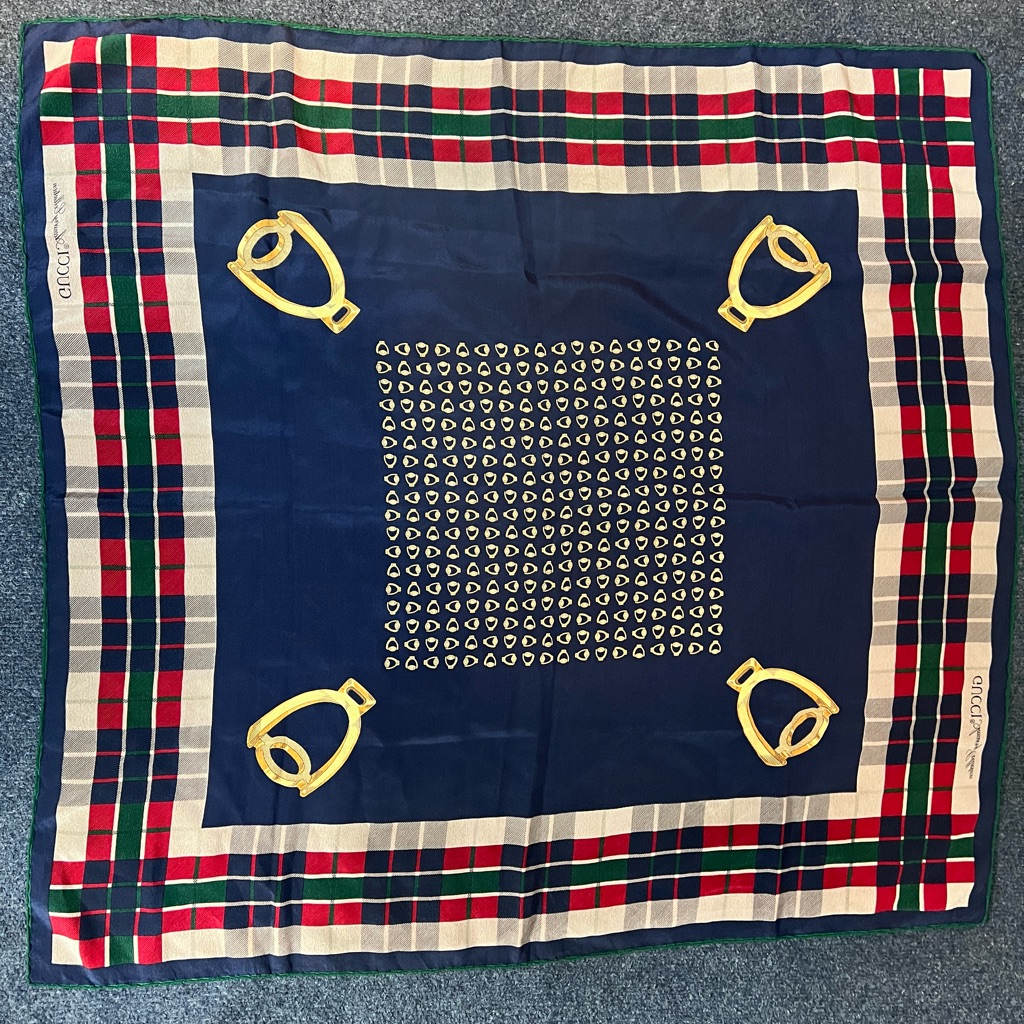 Gucci Silk Scarf. Trophy Print. Nwot